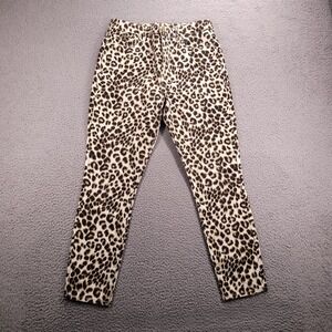 FRAME Jeans Size 30 Ali High Rise Cigarette Ankle Leopard Print Denim